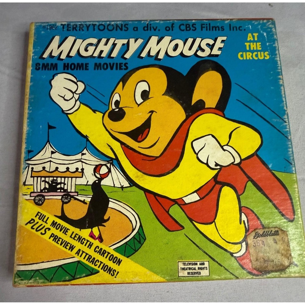 Vintage 1962 Mighty Mouse At The Circus 8mm Home Movie‎ Ken Films Terrytoons 203